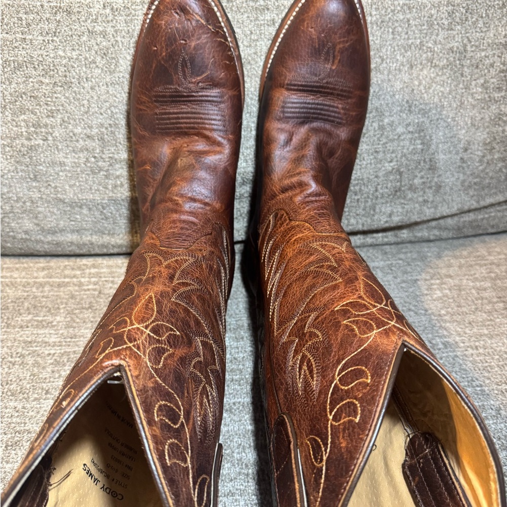 Cody James Men’s Brown Leather Cowboy Boots BCJSP20P42 size 8.5D - Picture 7 of 12